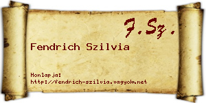 Fendrich Szilvia névjegykártya